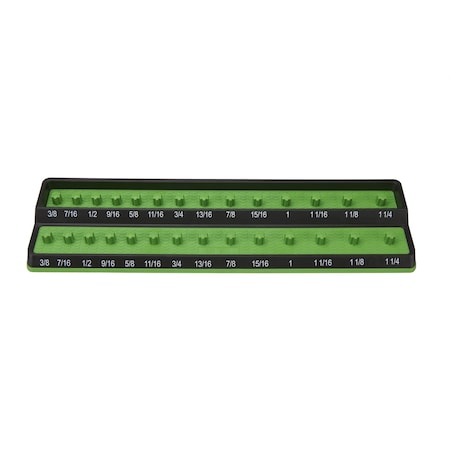 Mechanics Time Savers 1/2 Sae Peg Socket Holder - Green PSH50S-GRN